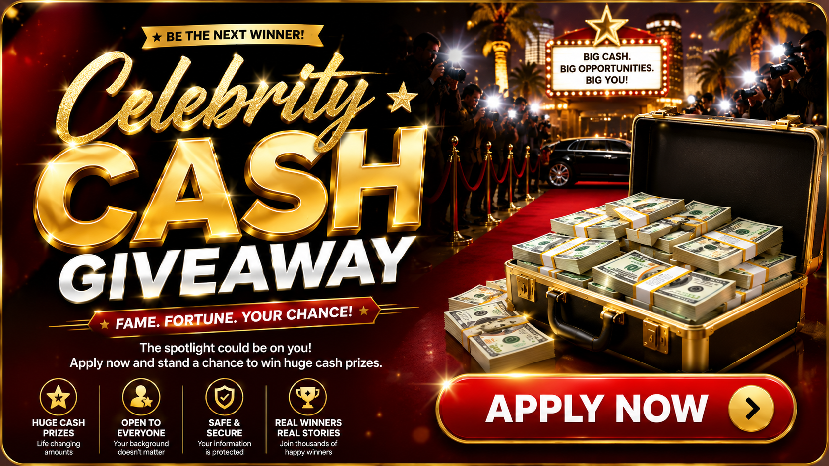 Celebrity Cash Giveaway